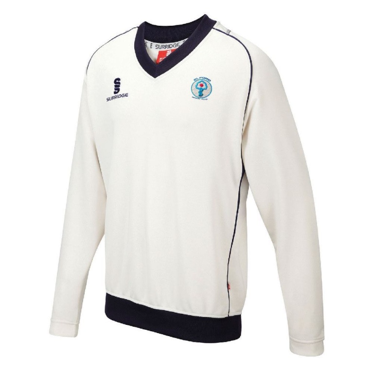 Elford CC - Long Sleeve Sweater Navy Trim