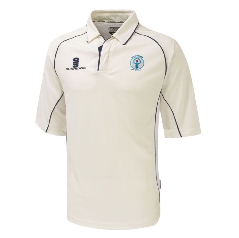 Elford CC - Premier 3/4 Sleeve Navy Trim Shirt