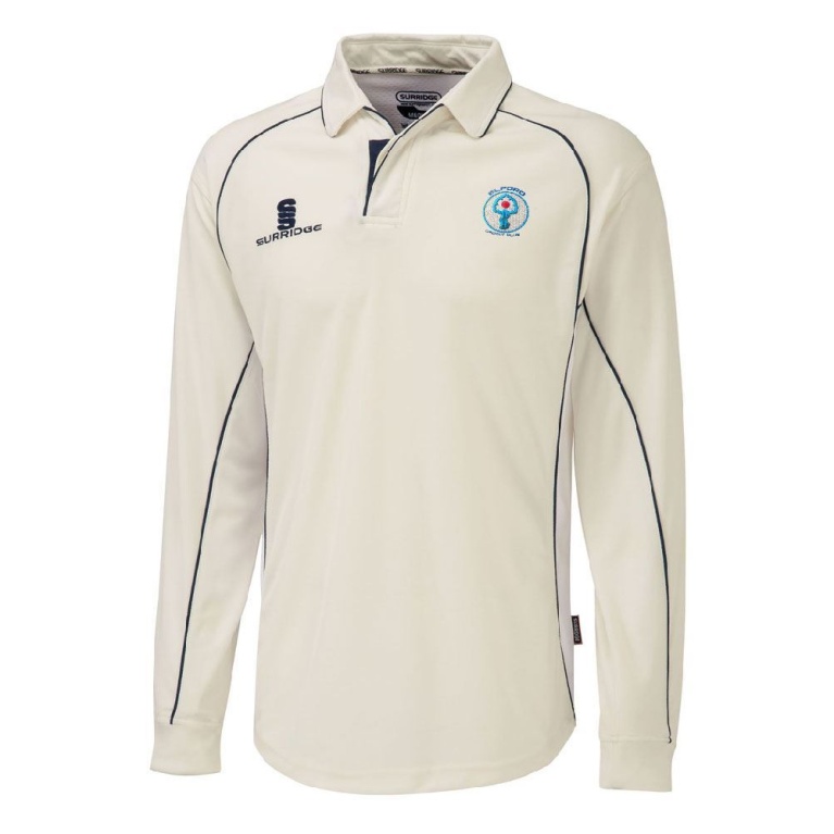Elford CC - Premier Long Sleeve Navy Trim Shirt